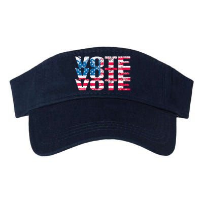 Patriotic US Flag VOTE Midterm Election Voter Valucap Bio-Washed Visor