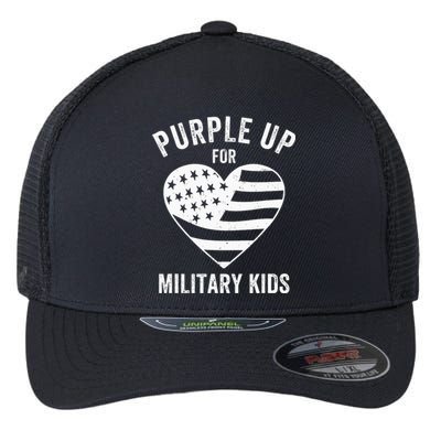 Purple Up For Military Child Month Flexfit Unipanel Trucker Cap