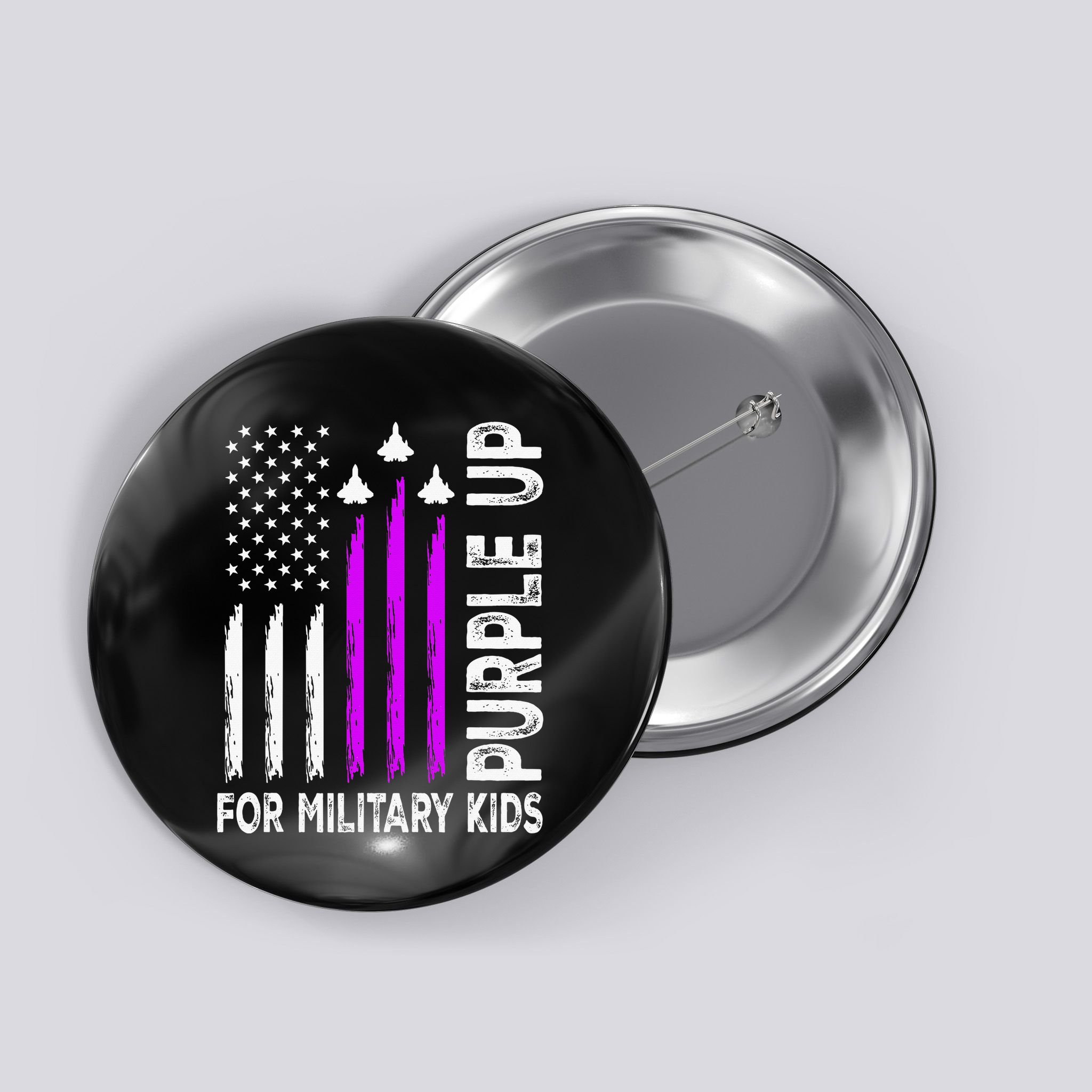 Purple Up For Military Child Month Button