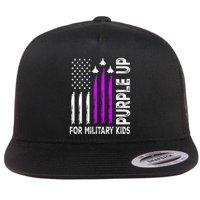 Purple Up For Military Child Month Flat Bill Trucker Hat