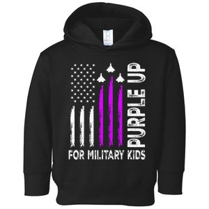 Purple Up For Military Child Month Toddler Hoodie