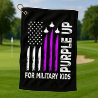 Purple Up For Military Child Month Golf Towel