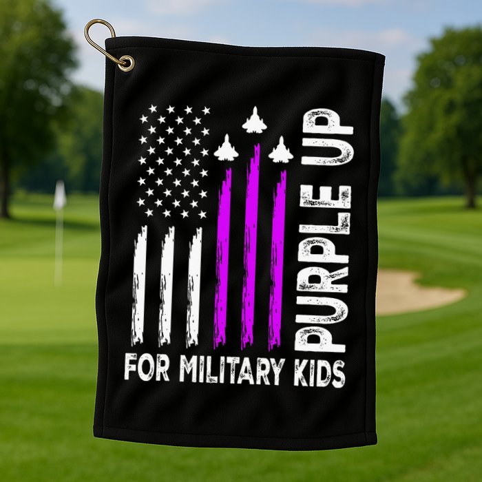 Purple Up For Military Child Month Golf Towel
