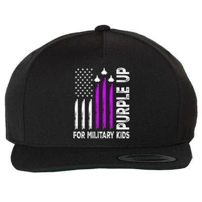 Purple Up For Military Child Month Wool Snapback Cap