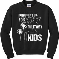 Purple Up for Military Month of the Military Child Kids Sweatshirt