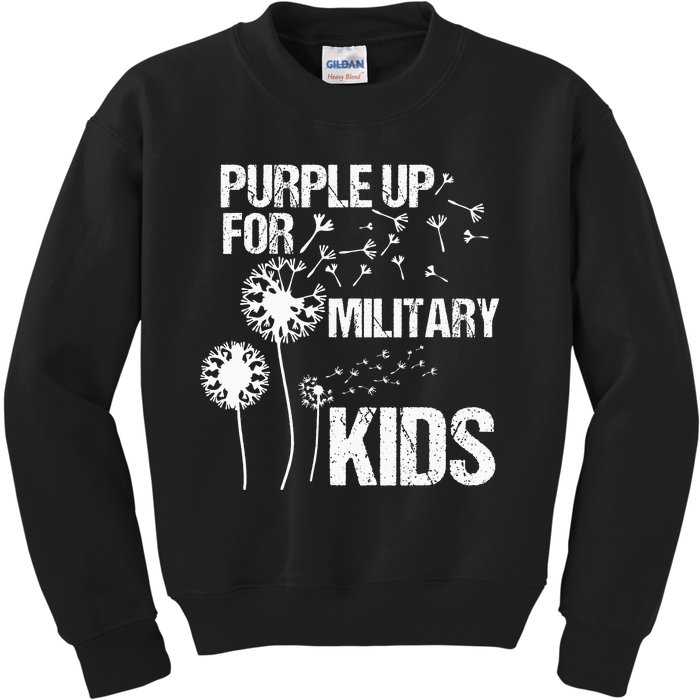 Purple Up for Military Month of the Military Child Kids Sweatshirt