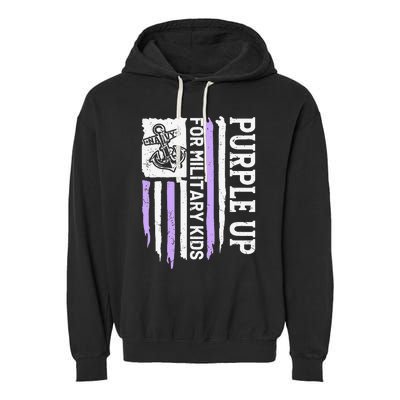 Purple Up For Military Child Month Garment-Dyed Fleece Hoodie