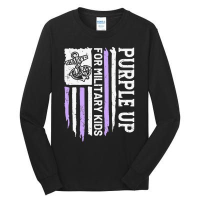 Purple Up For Military Child Month Tall Long Sleeve T-Shirt