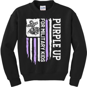 Purple Up For Military Child Month Kids Sweatshirt