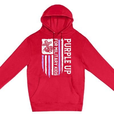 Purple Up For Military Child Month Premium Pullover Hoodie