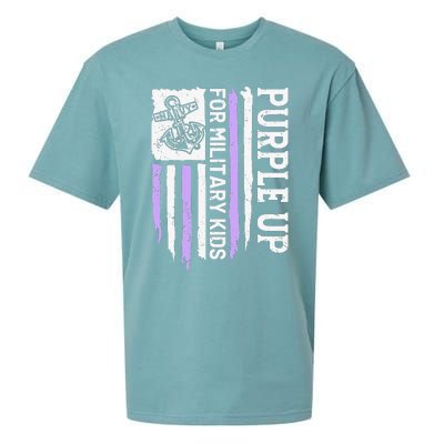 Purple Up For Military Child Month Sueded Cloud Jersey T-Shirt