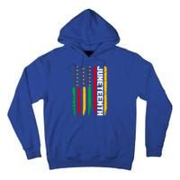 Patriotic Usa Flag Black Independence Day African Juneteenth Meaningful Gift Tall Hoodie