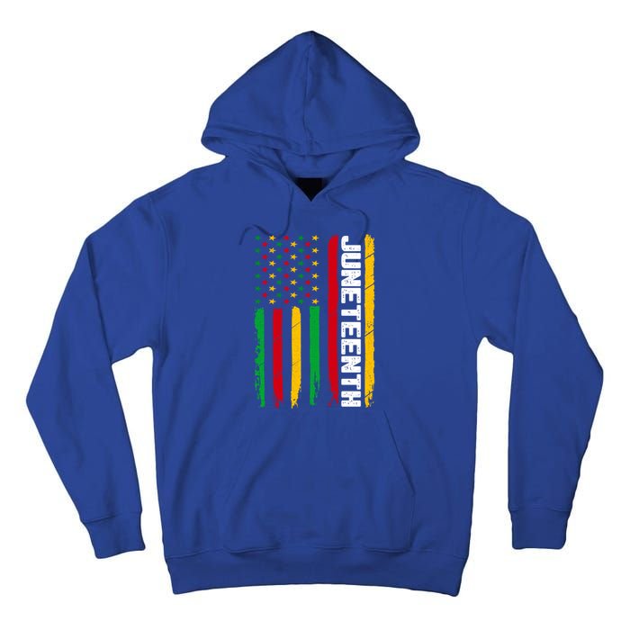 Patriotic Usa Flag Black Independence Day African Juneteenth Meaningful Gift Tall Hoodie