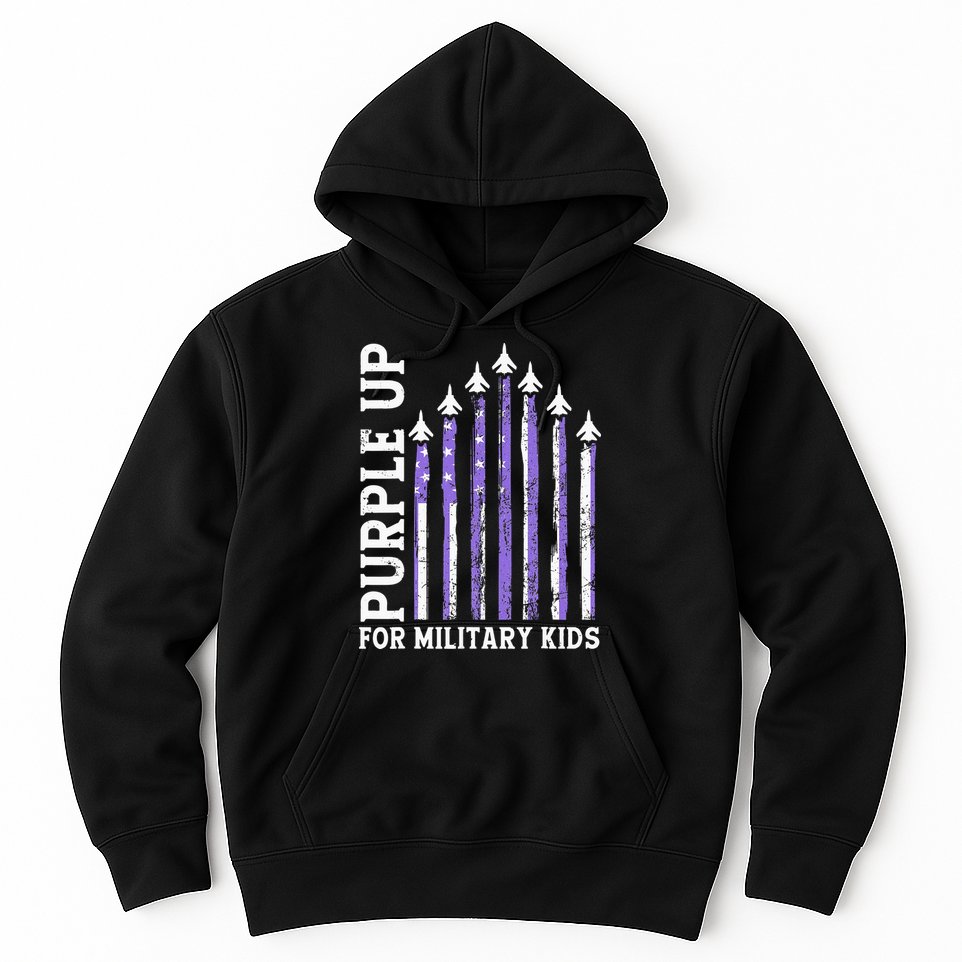 Purple Up For Military Child Month Air Force Hoodie