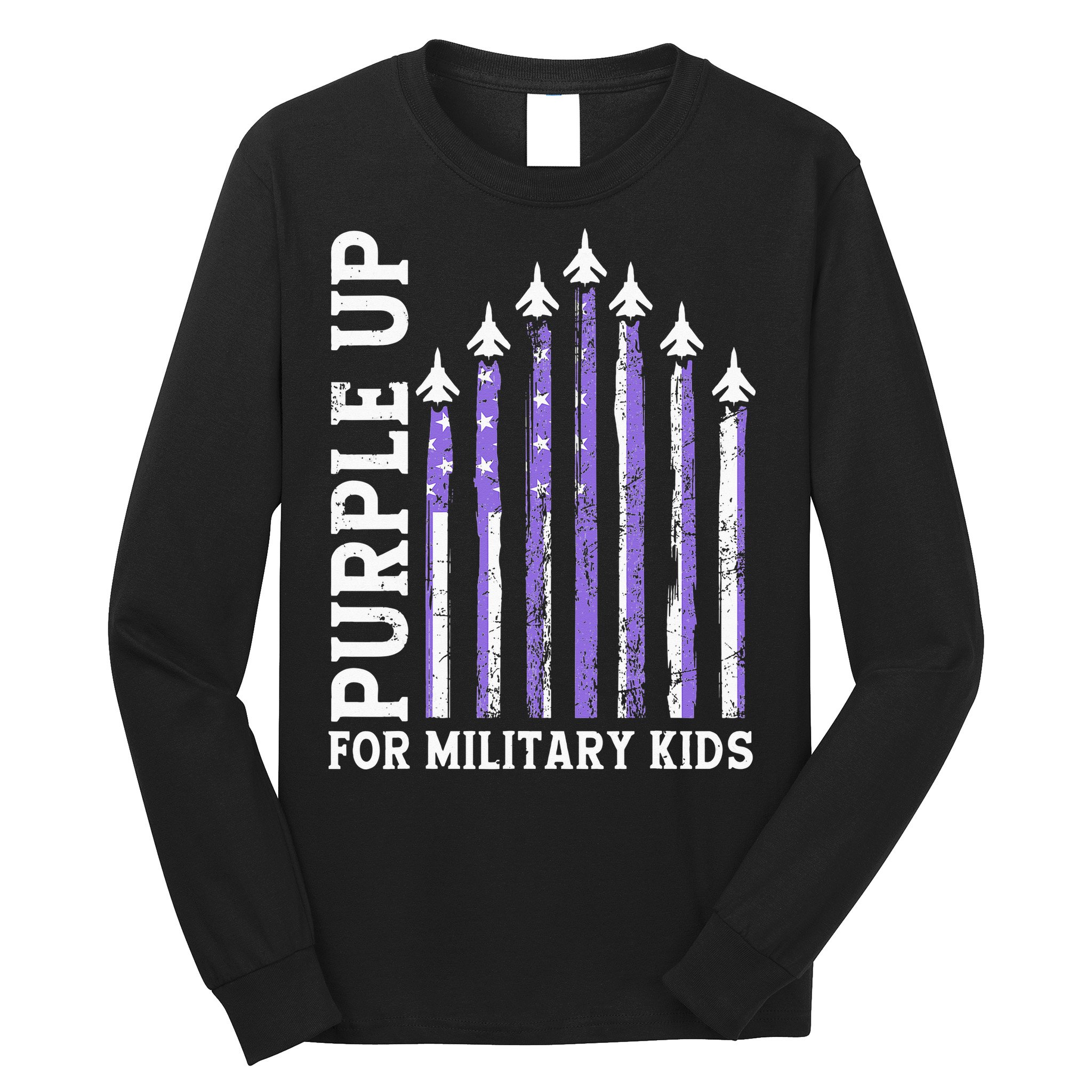 Purple Up For Military Child Month Air Force Long Sleeve Shirt