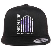 Purple Up For Military Child Month Air Force Flat Bill Trucker Hat