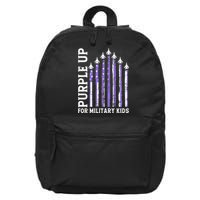 Purple Up For Military Child Month Air Force 16 in Basic Backpack