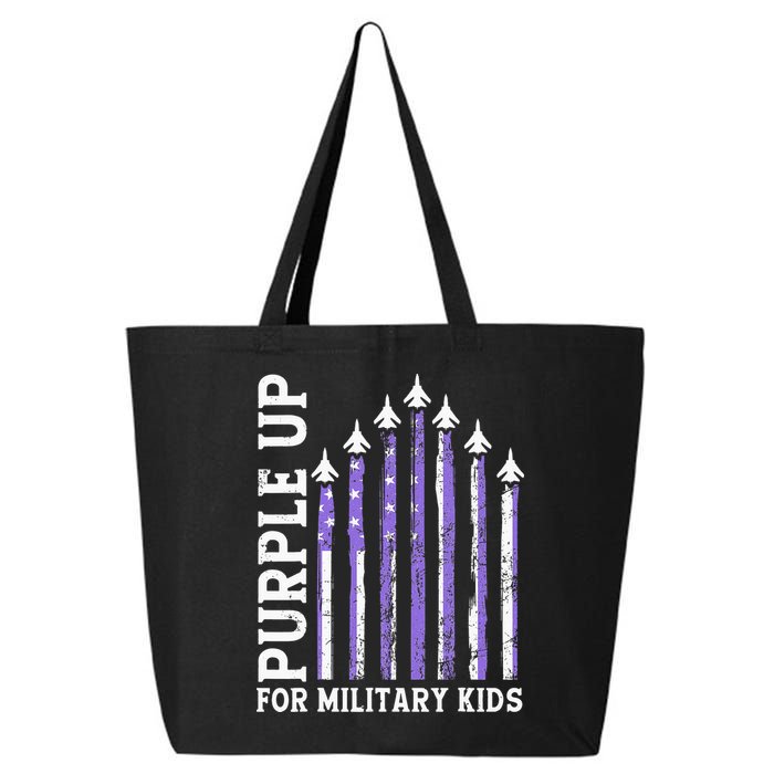 Purple Up For Military Child Month Air Force 25L Jumbo Tote