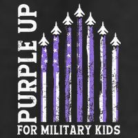 Purple Up For Military Child Month Air Force 25L Jumbo Tote