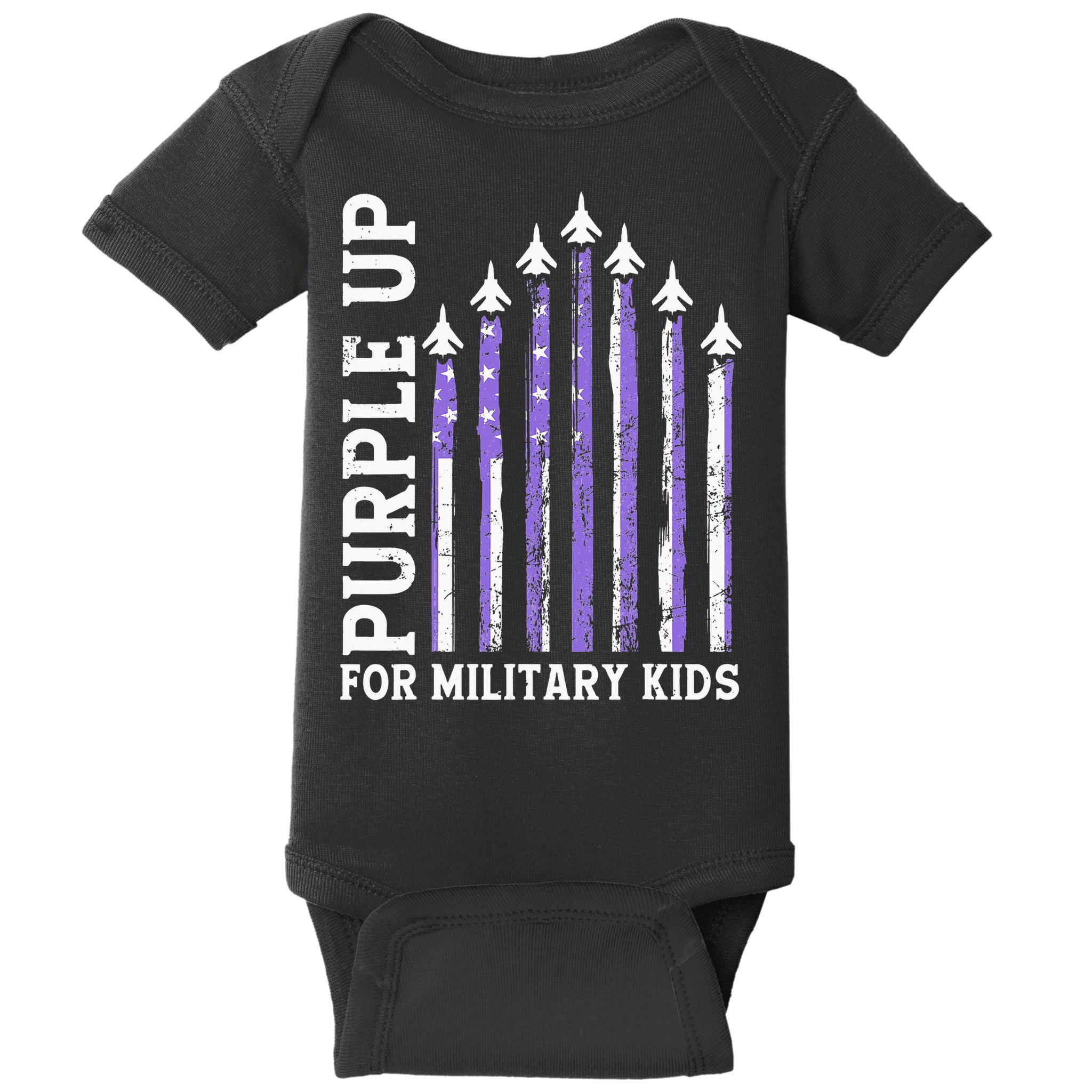 Purple Up For Military Child Month Air Force Baby Bodysuit