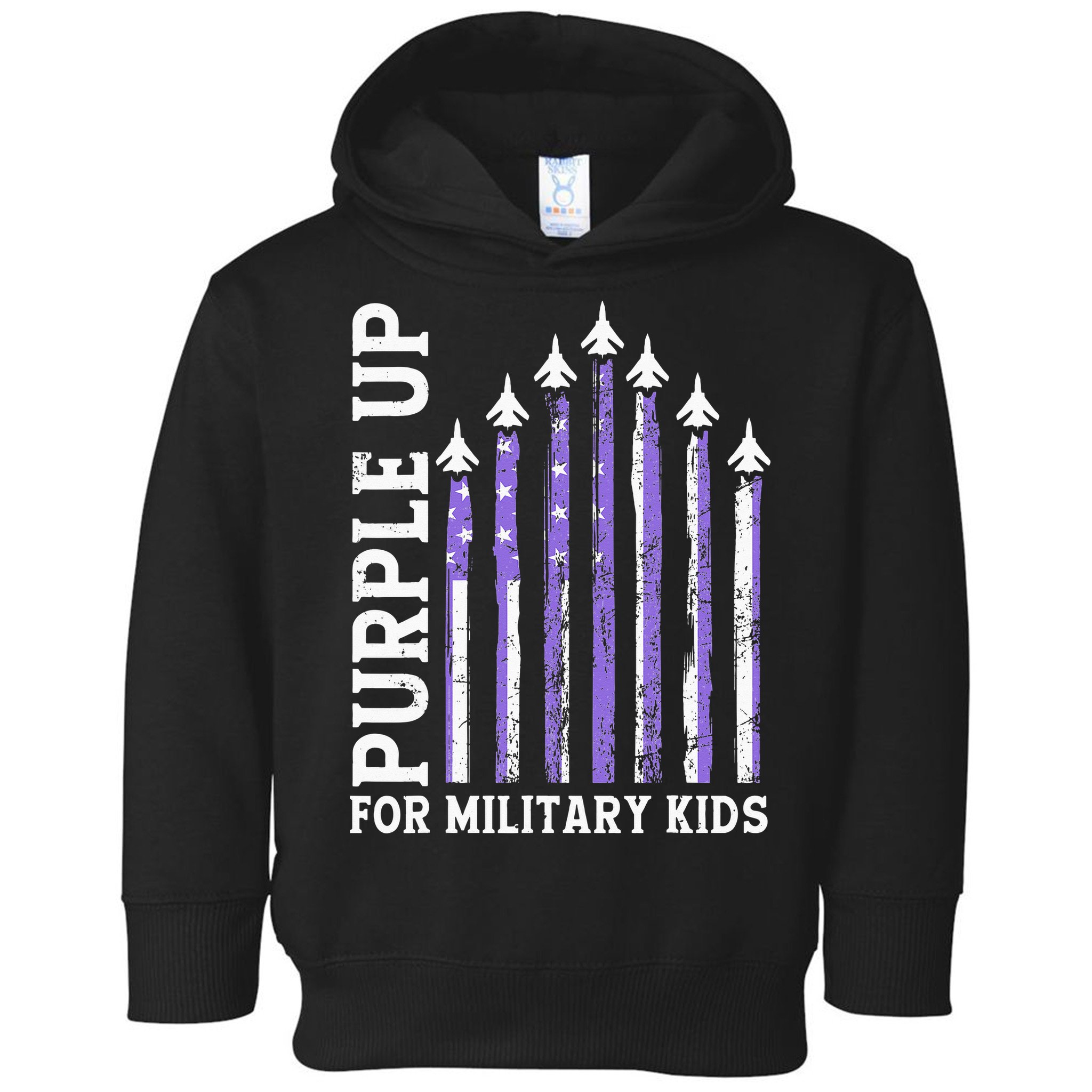 Purple Up For Military Child Month Air Force Toddler Hoodie