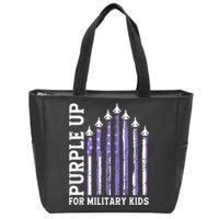 Purple Up For Military Child Month Air Force Zip Tote Bag