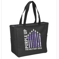 Purple Up For Military Child Month Air Force Zip Tote Bag
