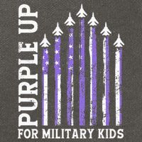 Purple Up For Military Child Month Air Force Cotton Canvas Backpack