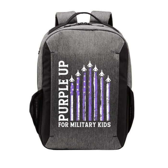 Purple Up For Military Child Month Air Force Vector Backpack