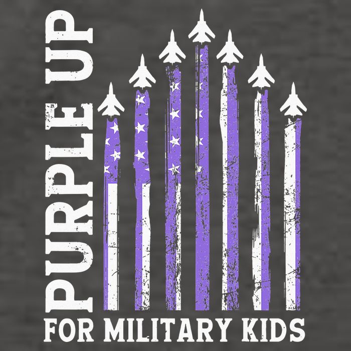 Purple Up For Military Child Month Air Force Vector Backpack