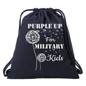 Purple Up For Military Month Of The Military Child Drawstring Bag