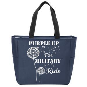 Purple Up For Military Month Of The Military Child Zip Tote Bag