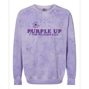 Purple Up For Military Child Military Child Month Awareness Military Colorblast Crewneck Sweatshirt