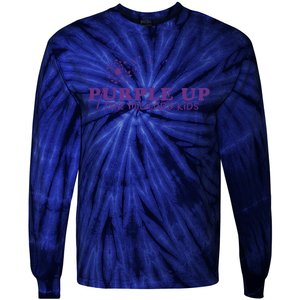 Purple Up For Military Child Military Child Month Awareness Military Tie-Dye Long Sleeve Shirt