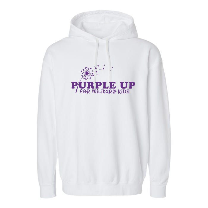 Purple Up For Military Child Military Child Month Awareness Military Garment-Dyed Fleece Hoodie