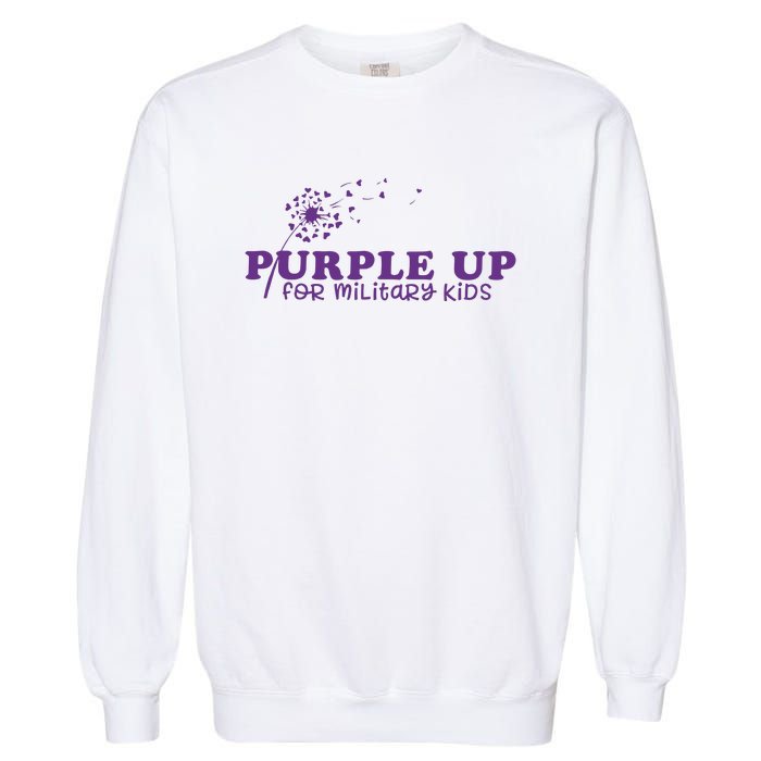 Purple Up For Military Child Military Child Month Awareness Military Garment-Dyed Sweatshirt