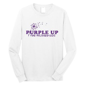 Purple Up For Military Child Military Child Month Awareness Military Long Sleeve Shirt