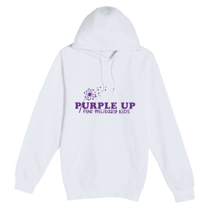 Purple Up For Military Child Military Child Month Awareness Military Premium Pullover Hoodie