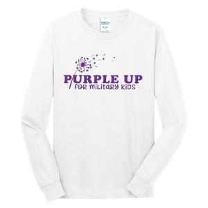 Purple Up For Military Child Military Child Month Awareness Military Tall Long Sleeve T-Shirt