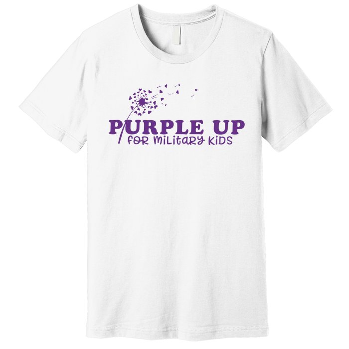 Purple Up For Military Child Military Child Month Awareness Military Premium T-Shirt