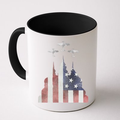 Patriotic Usa Flag Fighter Jets 4th Of July Mug