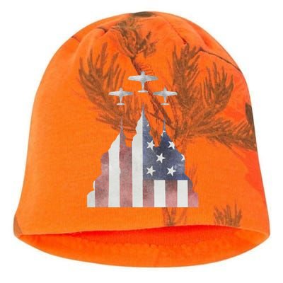 Patriotic Usa Flag Fighter Jets 4th Of July Kati - Camo Knit Beanie