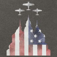 Patriotic Usa Flag Fighter Jets 4th Of July Cotton Canvas Backpack