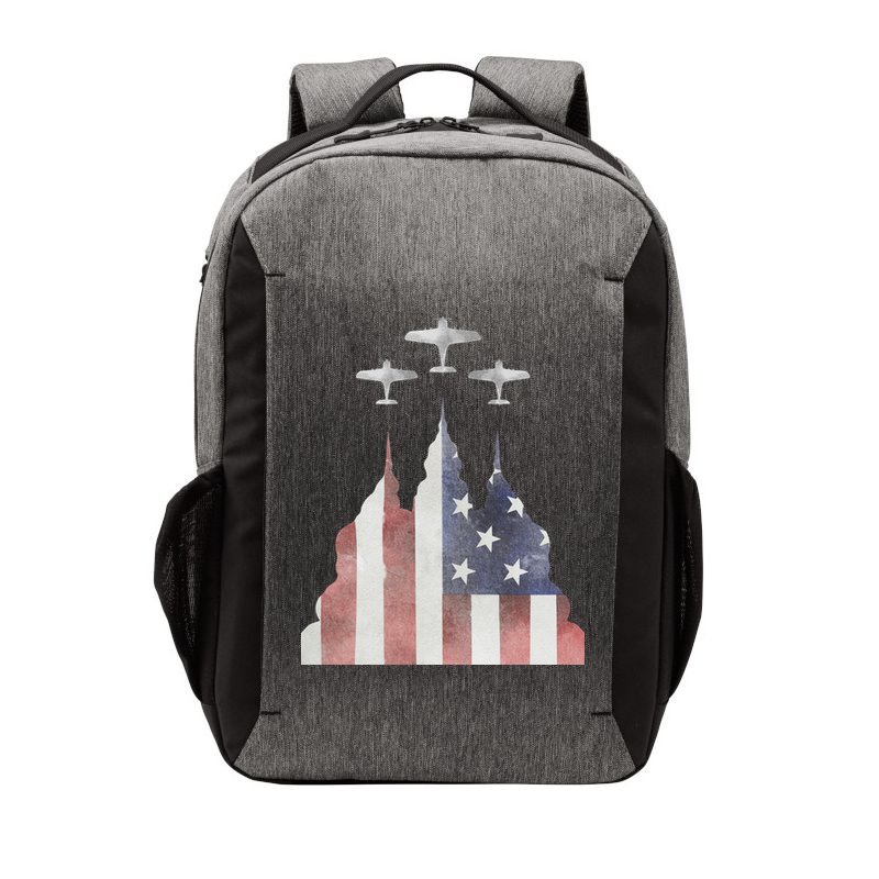 Patriotic Usa Flag Fighter Jets 4th Of July Vector Backpack