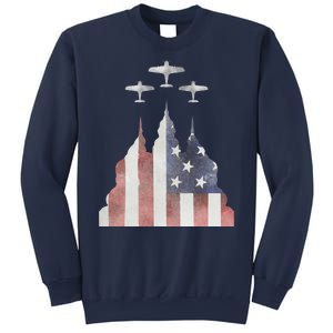 Patriotic Usa Flag Fighter Jets 4th Of July Sweatshirt