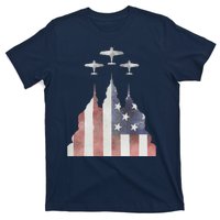 Patriotic Usa Flag Fighter Jets 4th Of July T-Shirt