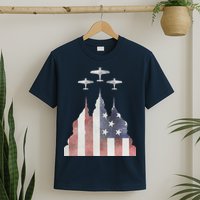 Patriotic Usa Flag Fighter Jets 4th Of July T-Shirt