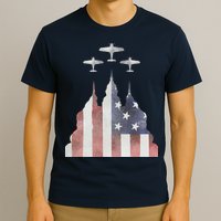 Patriotic Usa Flag Fighter Jets 4th Of July T-Shirt