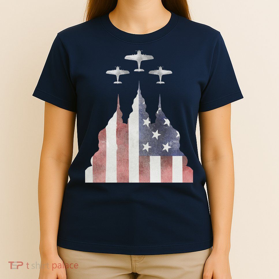Patriotic Usa Flag Fighter Jets 4th Of July T-Shirt