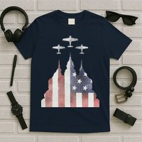 Patriotic Usa Flag Fighter Jets 4th Of July T-Shirt
